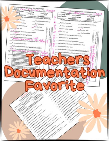 Documenting Accommodations and Modifications